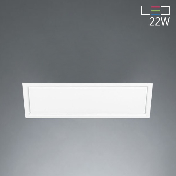 [LED 22W] 벤트 직사각 소 더블 매입등 욕실등(타공 :600 x 220)