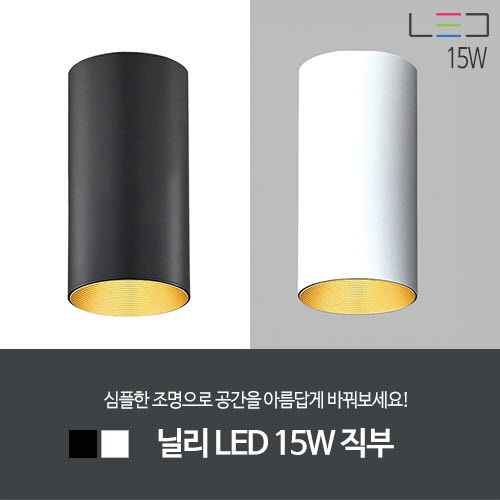 [LED 15W] 닐리 LED 직부 (화이트골드/블랙골드)