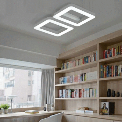 [LED 100W] 스페이드 직사각 시스템 직부등(세로)(백색,검정) 방등