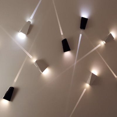 [LED 10W]투포커스 방수 벽등(A형)(백색/회색/흑색)