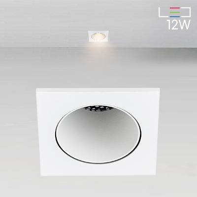 [LED 12W] 케니 사각 회전 매입등 (타공:75mm)