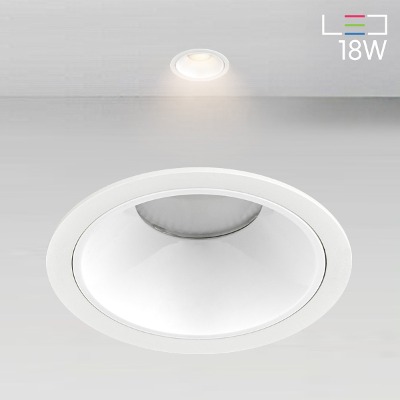 [LED 18W] 유리엘 방습 매입등 (타공:95mm)