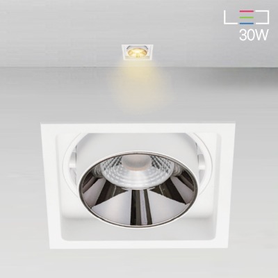 [LED 30W] 버윅120 사각 회전 매입등 (사각타공:120x120mm)