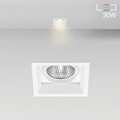 [LED 30W] 롬니스 회전 멀티 매입등 (사각타공:120x120mm)