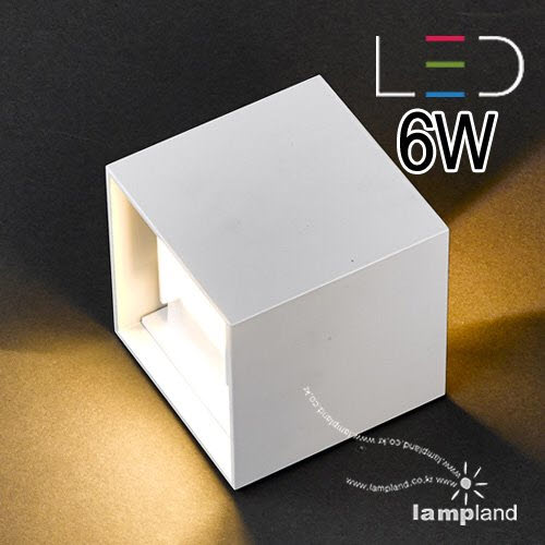 [LED 6W]각도 조절 사각 방수 벽등(백색)