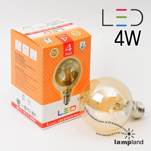롱 LED 에디슨 G80 26B 4W(전구색)