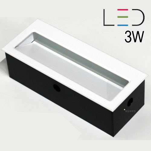 [LED 3W] 직사각 계단 매입등 벽등(실내용)